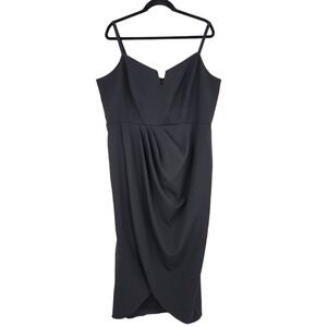 City Chic Black Midi Dress